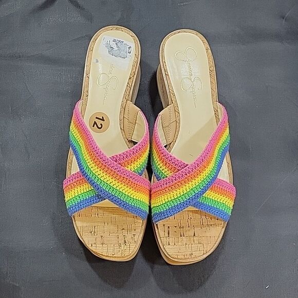 BRAND NEW JESSICA SIMPSON ELIZA CROCHET PLATFORM SANDAL S2 - Picture 2 of 16